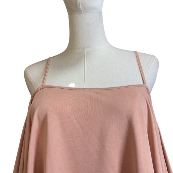 Free People Blush Pink Cold Shoulder Flow Top Size M - Picture 6 of 10